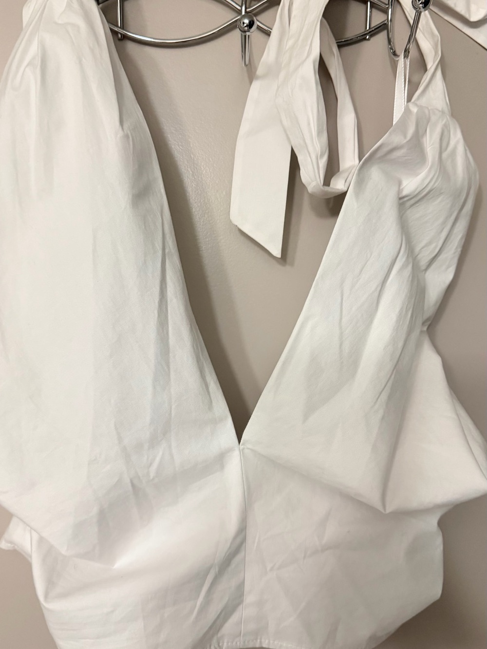STAUD White Halter Bustier Camisole